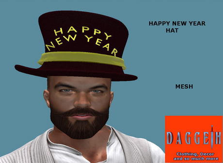 Second Life Marketplace - Happy New Years Mens Hat
